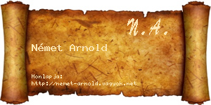 Német Arnold névjegykártya
